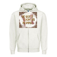 Oatmeal Heather He Got it From his Momma Zipper Hoodie - CowhideDigitalArt