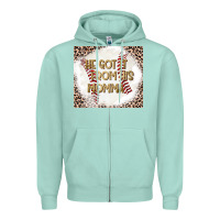 Seafoam He Got it From his Momma Zipper Hoodie - CowhideDigitalArt