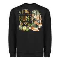 Black The Hunt Is On Heavyweight Sweatshirt - BundleAndBundleShop