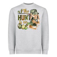 Heather Grey The Hunt Is On Heavyweight Sweatshirt - BundleAndBundleShop