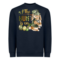 Navy The Hunt Is On Heavyweight Sweatshirt - BundleAndBundleShop