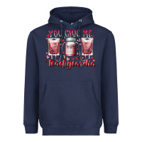 Navy you give me teachcardia Heavyweight Hoodie - RacoonDesign