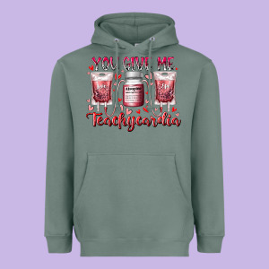 You Give Me Teachcardia Heavyweight Hoodie Designed By Racoondesign