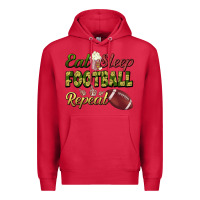 Cardinal eat sleep football repeat Premium Hoodie - BundleAndBundleShop