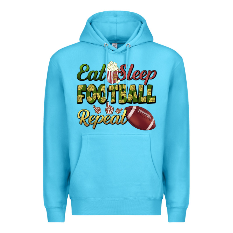 Eat Sleep Football Repeat Premium Hoodie by BundleAndBundleShop | Teevron