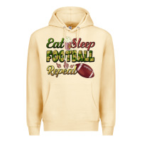 Pina Colada eat sleep football repeat Premium Hoodie - BundleAndBundleShop
