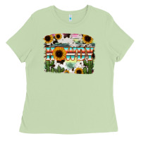 Matcha Howdy Serape And Sunflower Ladies Tee - RanaPortraitStore