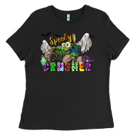 Black spooky crusher monster truck Ladies Tee - LillyAllenDesigns