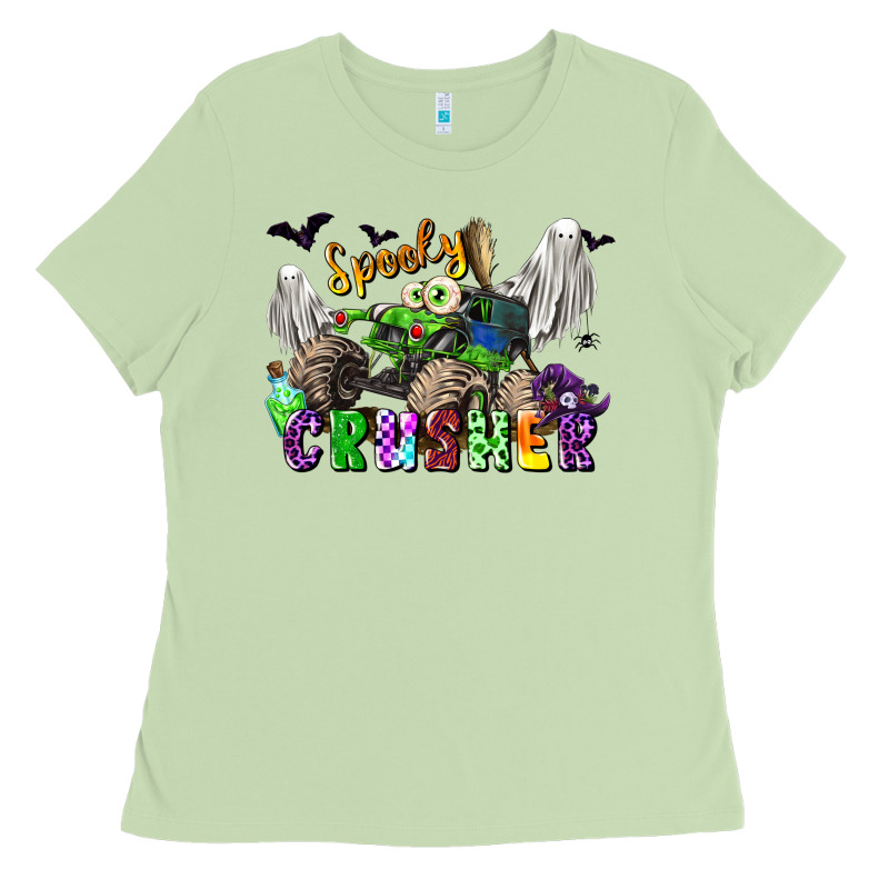 Spooky Crusher Monster Truck Ladies Tee by LillyAllenDesigns | Teevron