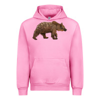 Fuchsia Pink bear Urban Hoodie - BarkalooDesign