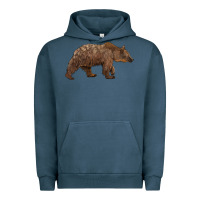 Pigment Midnight Navy bear Urban Hoodie - BarkalooDesign