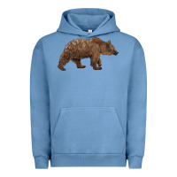Pigment Pebble Blue bear Urban Hoodie - BarkalooDesign