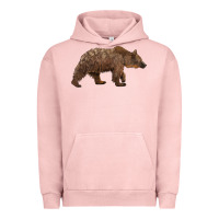 Pigment Salmon bear Urban Hoodie - BarkalooDesign