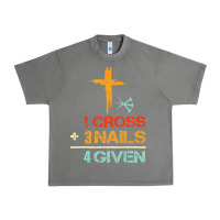 Tornado Vintage 1 Cross 3 Nails Forgiven Christian Easter Gift Urban Heavy Tee - lanVoArt