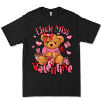 Black little miss valentine teddy bear Premium Tee - LillyAllenDesigns