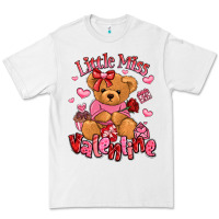 White little miss valentine teddy bear Premium Tee - LillyAllenDesigns