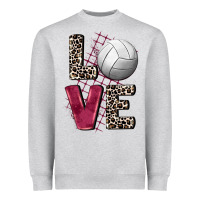 Heather Grey love volleyball Heavyweight Sweatshirt - FaDigitalArtStudio
