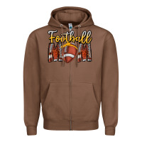 Chestnut Football Mom Zipper Hoodie - CowhideDigitalArt