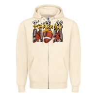 Sandshell Football Mom Zipper Hoodie - CowhideDigitalArt
