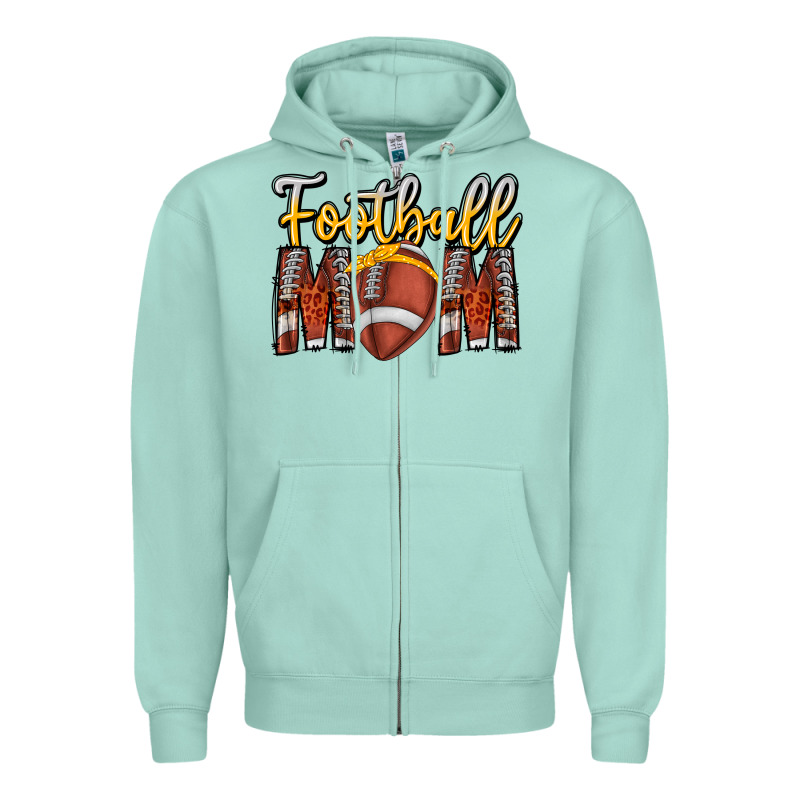 Football Mom Zipper Hoodie by CowhideDigitalArt | Teevron