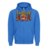 True Royal Football Mom Zipper Hoodie - CowhideDigitalArt