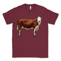 Burgundy hereford cow Classic Tee - LillyAllenDesigns