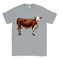 Heather Grey hereford cow Classic Tee - LillyAllenDesigns