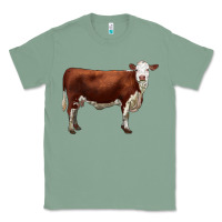 Sage hereford cow Classic Tee - LillyAllenDesigns