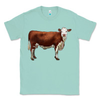Seafoam hereford cow Classic Tee - LillyAllenDesigns