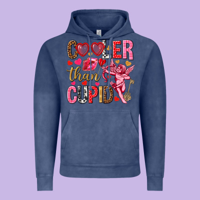 Cooler Than Cupid Valentine's Day Vintage Hoodie Designed By Howdyjamesfarm