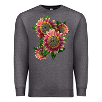 Charcoal Heather 4 crimson blaze sunflower Premium Sweatshirt - LillyAllenDesigns