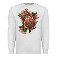 Oatmeal Heather 4 crimson blaze sunflower Premium Sweatshirt - LillyAllenDesigns