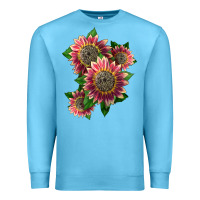 Ocean Blue 4 crimson blaze sunflower Premium Sweatshirt - LillyAllenDesigns