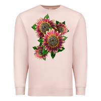 Pale Pink 4 crimson blaze sunflower Premium Sweatshirt - LillyAllenDesigns