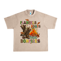 French Oak Flannels boots and bonfires Urban Heavy Tee - NancyCooperArtShop