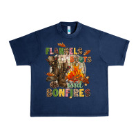 Navy Flannels boots and bonfires Urban Heavy Tee - NancyCooperArtShop