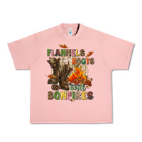 Salmon Flannels boots and bonfires Urban Heavy Tee - NancyCooperArtShop
