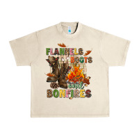Sandshell Flannels boots and bonfires Urban Heavy Tee - NancyCooperArtShop