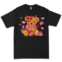 Black valentines day teddy bear Premium Tee - LillyAllenDesigns