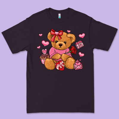 Valentines Day Teddy Bear Premium Tee Designed By Lillyallendesigns