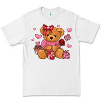 White valentines day teddy bear Premium Tee - LillyAllenDesigns