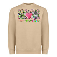 Mushroom peace love easter bunny Heavyweight Sweatshirt - FaDigitalArtStudio