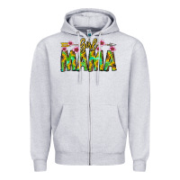 Heather Grey Girl Mama Zipper Hoodie - CowhideDigitalArt