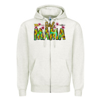 Oatmeal Heather Girl Mama Zipper Hoodie - CowhideDigitalArt