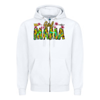 White Girl Mama Zipper Hoodie - CowhideDigitalArt