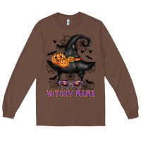 Chestnut witchy mama messy bun Long Sleeve Tee - CowGirlArtShop