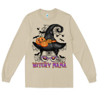 Mushroom witchy mama messy bun Long Sleeve Tee - CowGirlArtShop