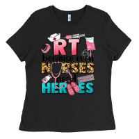 Black rt because nurses need heroes Ladies Tee - LillyAllenDesigns
