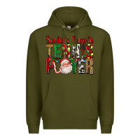 Army Green Santa's Favorite Tennis Player For Christmas Premium Hoodie - FaDigitalArtStudio