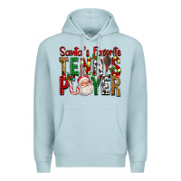 Blue Mist Santa's Favorite Tennis Player For Christmas Premium Hoodie - FaDigitalArtStudio